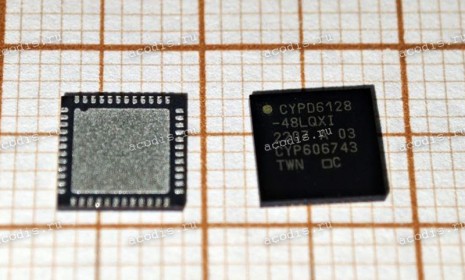 Микросхема Infineon CYPD6128-48LQXI, CYPD6128-48LQXIT, CYPD6128-48LQXI/T, EZ-PD™ CCG6SF VQFN-48 Контроллер USB-C и PD