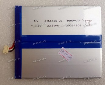 АКБ Digma EVE 1470D ES1278EW Аккумулятор (NV 3155125-2S 7,6V/3000mAh 5PIN) SP14722, new