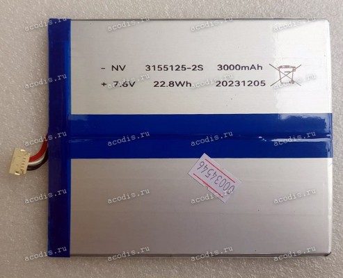 АКБ Digma EVE 1470D ES1278EW Аккумулятор (NV 3155125-2S 7,6V/3000mAh 5PIN) SP14722, new