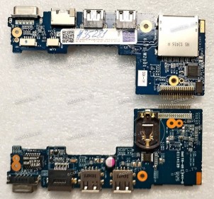USB & VGA & RJ-45 & Cardreader board Clevo W210CUQ, DNS W210, W210CUQR, IRU M1110, M1115, M111Q, Gigabyte Q2006 (6-71-W2101-D04-1#, 2ZR11-01417-C40S, 6-71-M111-D03)