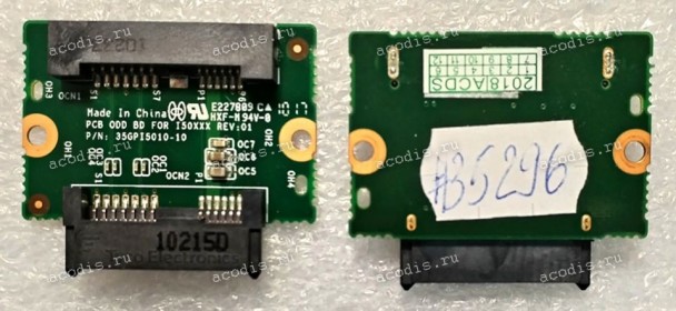CD-ROM interface board Advent Roma 1000, 1001, 1550, 2000, C900, Clevo DUNA 7550E, Gigabyte E1500 (2ZR10-00904-E20S, 35GPI5010-10, 35GP15010-10) PCB ODD BD FOR I50XXX REV:01