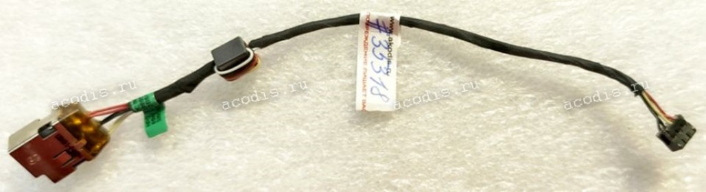 DC Jack HP ENVY 6-1031, SleekBook 4-1000, 6-1000, 6-1017cl 15.6", TPN-C102, TPN-C103, (p/n 686593-001, 698659-001, 698659-FD1, 698659-SD1) + cable 175 mm + 6 pin