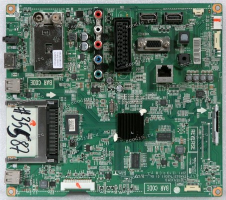 Mainboard LG LM580S, 32LM580S, 32LM585S, 42LM580S, 42LM585S (EBR75084302, LD21B/LC21B EAX64317403(1.0), EBL61080101 TDSQ-G001D, SAA35916735, SAA35916750, SAA35943314, SAA35948814)