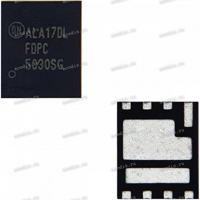 Микросхема ON Semiconductor FDPC5030SG (PQFN8 5x6) CASE 483AR Dual N-Channel MOSFET 30V 56A POWERCLIP5X6 NEW