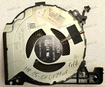Кулер HP 15-CX0171ur (p/n L65176-001, 7H20A0, DFS501105PROT) 5V CPU