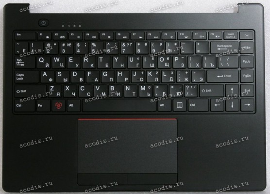 Keyboard Гравитон Н14И-ТП, Machenike 14, ThundeRobot 14, XN23-140P + topcase чёрная в чёрном топкейсе с тачпадом и колонками БЕЗ подсветки (AMR12869-PCT1366U-X6) русифицированная original