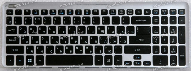 Keyboard Acer Aspire 5755G, 5830T, 5830G, V5-571 чёрная на сером русифицированная (NSK-R3KBW, 9ZN8QBWKK0R)) Keyboard Acer Aspire 5755G, 5830T, 5830G, V5-571 чёрная на сером русифицированная (NSK-R3KBW, 9ZN8QBWKK0R))