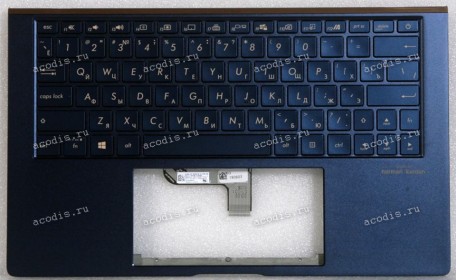 Keyboard Asus UX334FL-3B  синий, русифицированный (90NB0MW3-R31RU0, 13N1-96A0811)+Topcase