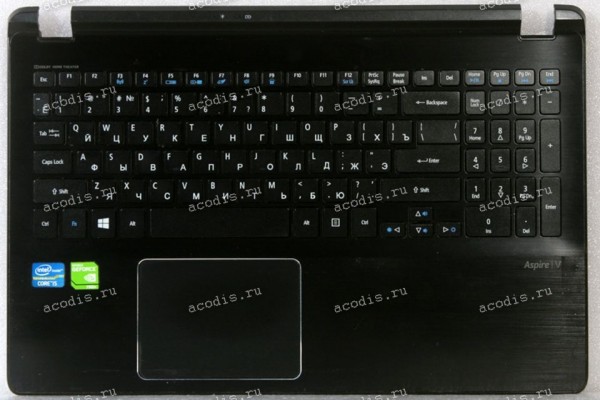 Keyboard Acer V5-572G чёрная русифицированная (NSK-R91BQ, 39ZRKTATN00, 9Z.NAGBQ.10R)+Topcase