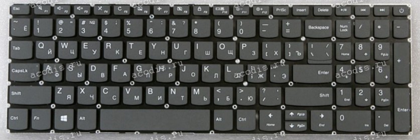 Keyboard Lenovo IdeaPad 320-15ABR 520-15IKB, чёрная матовая русифицированная (VB-058751)
