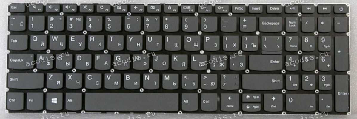Keyboard Lenovo IdeaPad 320-15ABR 520-15IKB, чёрная матовая русифицированная (VB-058751) Keyboard Lenovo IdeaPad 320-15ABR 520-15IKB, чёрная матовая русифицированная (VB-058751)