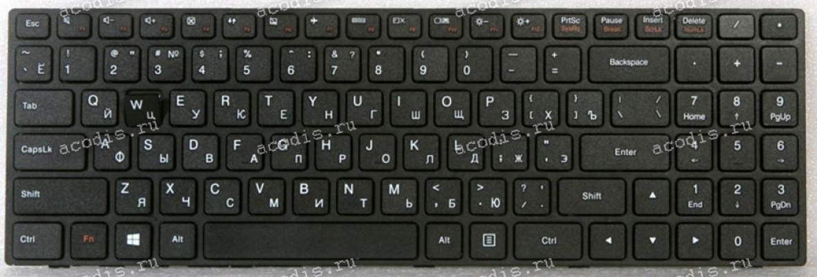Keyboard Lenovo IdeaPad 100-15IBY черная русифицированная (5N20J30715, PK131ER2A00, B5010)