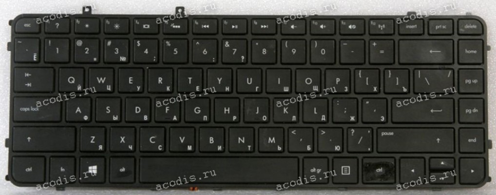 Keyboard HP Envy 4, HP Envy 6  чёрая матовая, русифицированная, подсветка (698680-251, 9Z.N8LLC.001, PK130QJ1Z00, PK130T52A05)
