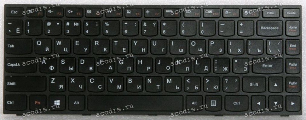 Keyboard Lenovo Flex 14 G40-30  чёрая матовая, русифицированная (25215190,  PK130TG2A00)