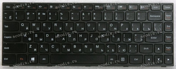 Keyboard Lenovo Flex 14 G40-30  чёрая матовая, русифицированная (25215190,  PK130TG2A00)