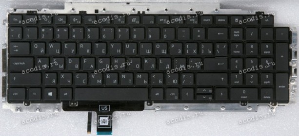 Keyboard Dell Precision 3571, 3580, 3560, 3561, 3570, P104F чёрная русифицированная с подсветкой ( 0N7N16)