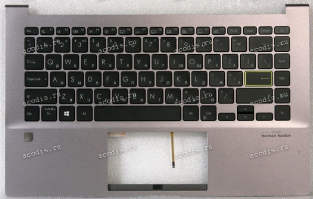 Keyboard Asus X435EA-9E серая матовая, русифицированная (90NB0SU1-R30RU0, 13N1-CGA0201)+Topcase