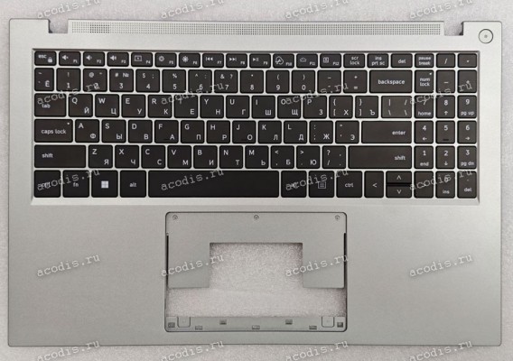 Keyboard Digma Pro Fortis M DN15P3-8CXN01 + topcase (DY325C US NP15IC-819R3, SP40775) (Black/Silver/Matte/RUO/LED)
