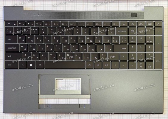 Keyboard Digma Pro Breve S DN15P5-ADXW04, DN15P3-8DXW02 + topcase (F0006-089 MB3501089 без тачпада, SP41960) (Black/Gray/Matte/RUO/LED) черная матовая русифицированная с серым топкейсом, с подсветкой