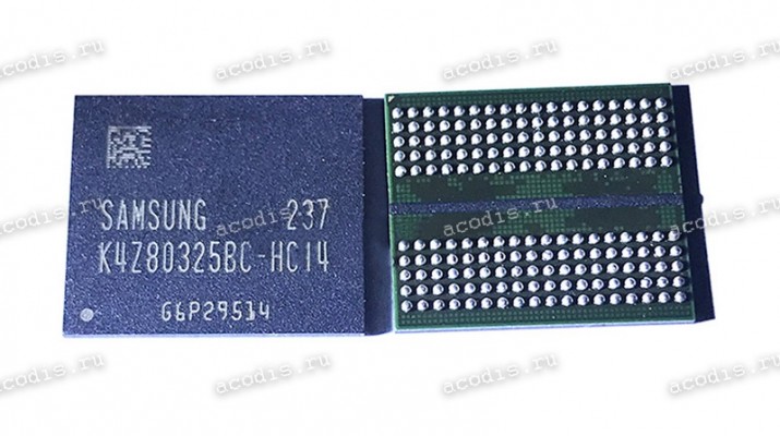 Микросхема Samsung K4Z80325BC-HC14 GDDR6 1GB (Asus p/n: 03014-00010600) GDDR6 256*32 14 1.35V FBGA180