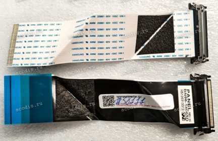LCD LVDS FFC шлейф мониторный 30 pin обратный, шаг 1.0 mm, длина 138 mm, с замком с одной стороны (p/n: BN96-14065D) REV.00
