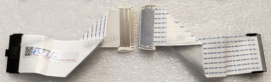 LCD LVDS FFC шлейф мониторный 30 pin обратный, шаг 1.0 mm, длина 135 mm, с замком с двух сторон