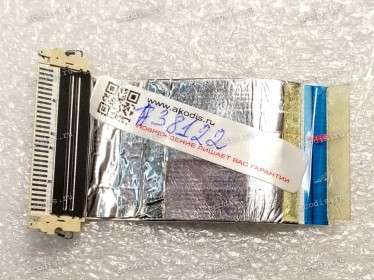 LCD LVDS FFC шлейф мониторный 30 pin обратный, шаг 1.0 mm, длина 65 mm, с замком с одной стороны