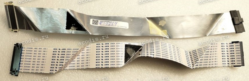 LCD LVDS FFC шлейф мониторный 30 pin обратный, шаг 1.0 mm, длина 320 mm c замками с двух сторон