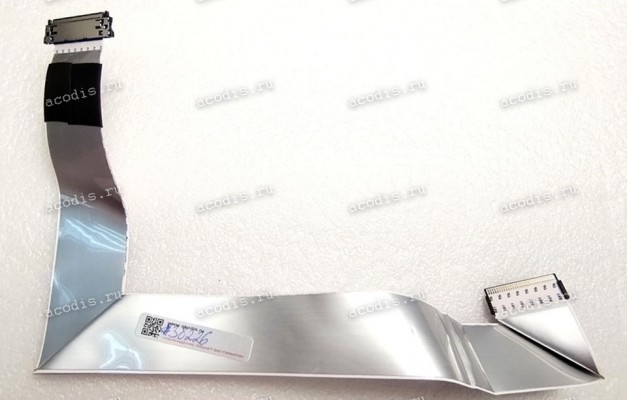LCD LVDS FFC шлейф мониторный 30 pin обратный, шаг 1.0 mm, длина 445 mm, с замками с двух сторон
