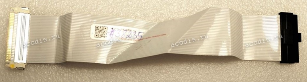 LCD LVDS FFC шлейф мониторный 30 pin обратный, шаг 1.0 mm, длина 195 mm, с замками с двух сторон