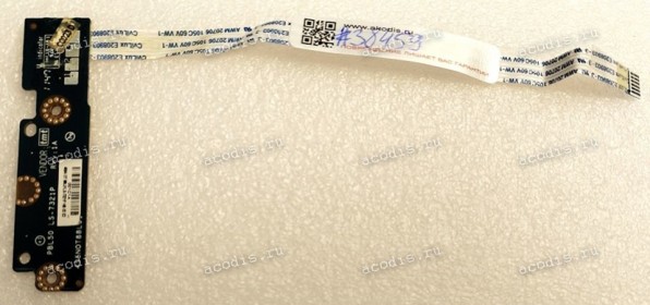 Power Button board & cable Asus K43T X43B K43U K43B K43Y (p/n: LS-7321P, 455N0T88L01, NBX000WP00) Media LED PBL50 REV:1A