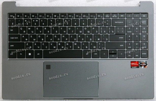 Keyboard Digma Pro Sprint N DN15R5-ADXW05 + topcase REV3 (MB3335001 F0121-001 VER:A, SP50614) (Black/Grey/Matte/RUO/LED)