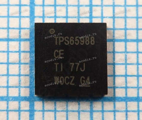 Микросхема Texas Instruments TPS65988 DN с разбора Dual Port USB Type-Cand USB PD Controller with Integrated Power Switches