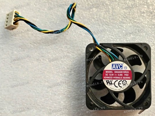 Кулер AVC (p/n: DASA0515R2U) Cooling Fan 0,20 А 12.0V 4 pin (для сервера) 45*45*15mm
