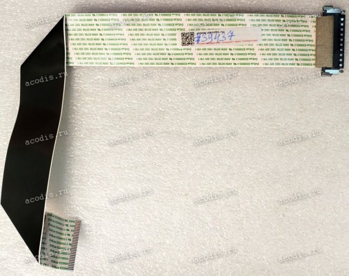 LCD LVDS FFC шлейф мониторный 30 pin обратный, шаг 1.0 mm, длина 335 mm, с замком с одной стороны Cvilux
