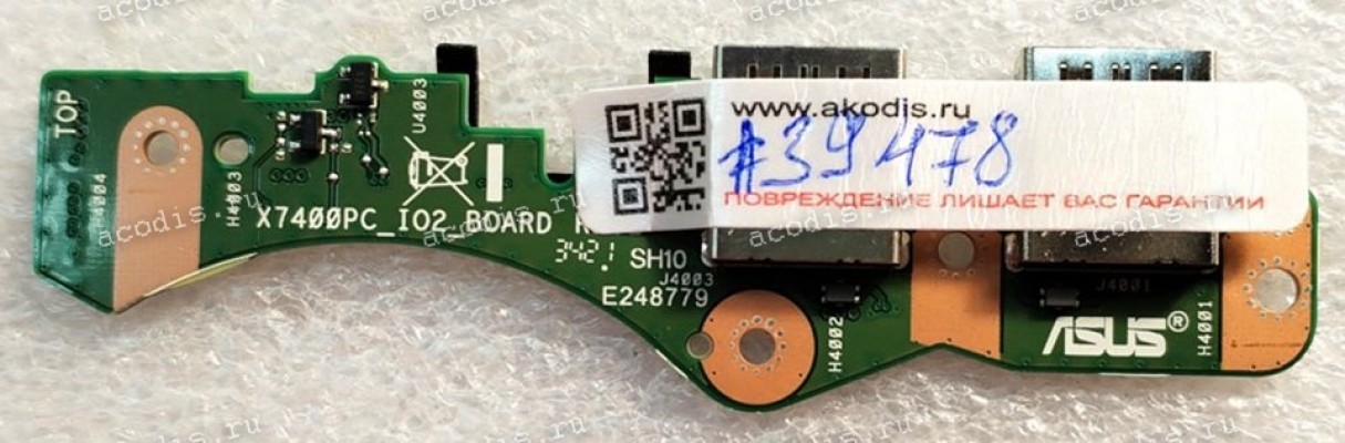 USB board Asus X3500PH (p/n: 90NB0UV0-R10010) X3500PH IO_BD./AS, X7400PC_IO2_BOARD R2.2