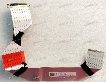 LCD LVDS FFC шлейф мониторный 30 pin обратный, шаг 1.0 mm, длина 340 mm, с замком с одной стороны, фольгированный (61001-04056)