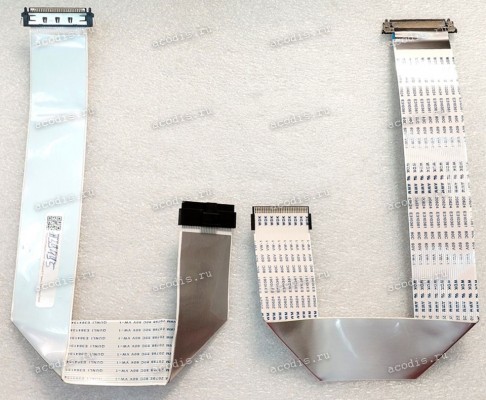 LCD LVDS FFC шлейф мониторный 30 pin обратный, шаг 1.0 mm, длина 340 mm,  фольгированный, с замками с двух сторон Dell SE2416H