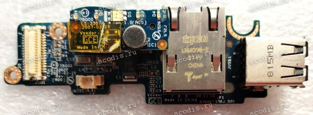 LAN Port Board Dell Latitude D630 D620 (p/n: LS-3301P LS-2792P LS-3302P) USB Ethernet