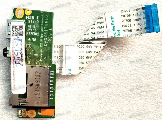 USB & Audio & CardReader Board Hp Probook 430 G3 Ca412 440 G3 SD (p/n DA0X61TH6E0 REV:E) & Cable ПЛАТА СЧИТЫВАТЕЛЯ АУДИОКАРТ USB ВВОДА-ВЫВОДА