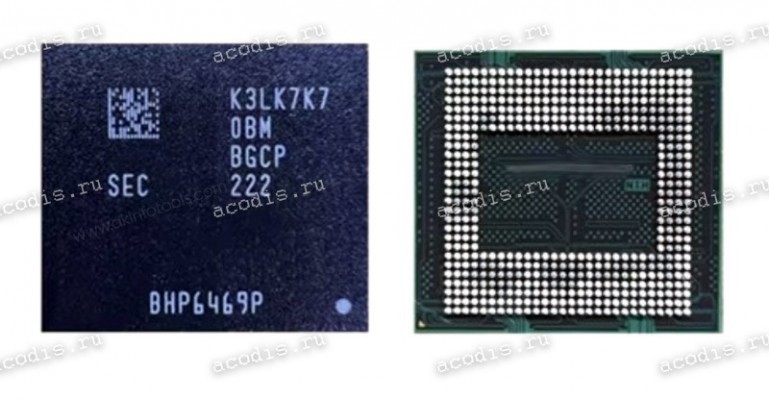 Микросхема Samsung K3LK7K70BM-BGCP LP5 6400 1024M*64 0.5V FBGA496 (Asus p/n: 03015-00030300) NEW original