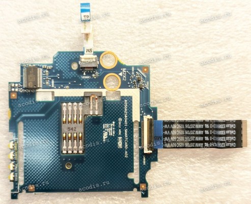 Smart Card Reader Board HP EliteBook 840 G1 840-G1 ZBook 14 G1 (p/n 6050A2560401-SMARTCARD-A02) & Cable (6035B0102202 Rev:A01) Считыватель смарт-карт