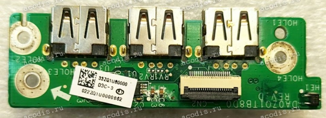 USB Board Acer TimelineX Aspire 4820 4820T 4820TG (p/n DA0ZQ1TB8D0 REV:D, 33ZQ1UB0000)