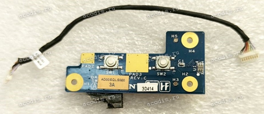 Button Board Sony VAIO VPCS13Z9R VPCS13 PCG-51112M PCG-51111V PCG-51211M (p/n SWX- 335 DA0GD3TH4C0 REV:C, AD00SQLS000) & Cable (DDOGD3TH201)