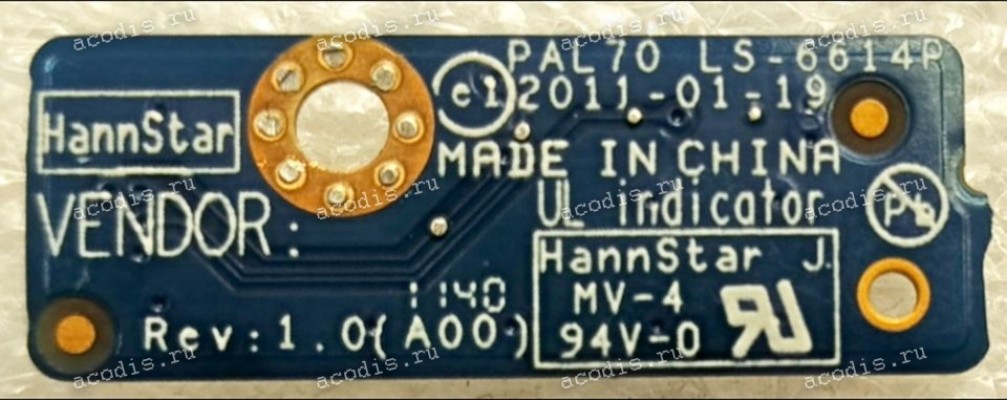 LED Board Dell Latitude E6320 (PAL70 LS-6614P Rev:1.0) Indicater Board