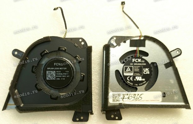Кулер Asus GU603VV, GU603VI, GU603ZV, GU603VV, GU603VU, GU603ZU, GU603ZI (p/n 13NR0BL0T06111, 6033B0129001 A01, DC12V, DFSCL42P16593E) GU603VV VGA CCW FAN / FORCECON 4 pin