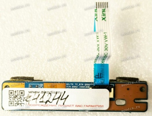 Touchpad Mouse Button Board Toshiba Satellite L775 L775-A1W (p/n 08N2-1B80J00 REV:2.0) BS/TK TP_8TN BRD & Cable