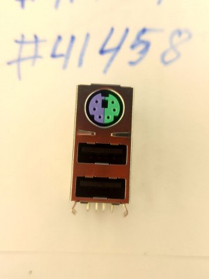 Combo connector Asus JACK MINI DIN/USBX2 R/A GR/PU (p/n12G14201114W) FOXCONN UB11121-HSDB-4F