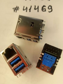 Combo connector Asus JACK USB3.0/LAN W/LED GIGA TRA (p/n12G142011326) FOXCONN JFM38U1M-B309-4F