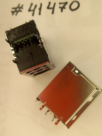 Combo connector Asus MODULAR JACK USB/LAN,W/LED,TRA (p/n12G14263322R) FOXCONN JFM38U1M-21A4-4F